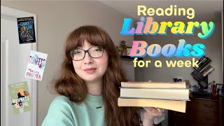 Reading Library Books For a Week  a spoiler free reading vlog [upl. by Ledah]