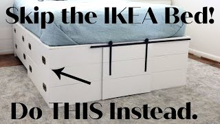 How to build a bed with drawers for almost FREEIkea Brimnes hack [upl. by Niryt303]