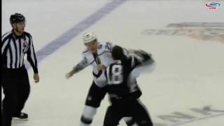 Ontario Reign  Kurtis MacDermid Hit and Fight vs San Antonio  11916 [upl. by Barnet999]