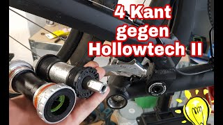 4 Kant Tretlager gegen Hollowtech 2 Innenlager wechseln ausbauen tauschen Octalink upgrade Shimano [upl. by Hsilgne]