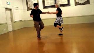 Intermediate Swing Dance Lindy Hop lesson Beaver Junction routine Part 5 220713 [upl. by Audre655]