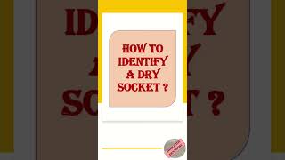 How to identify a dry socket youtubeshorts dental dentistry bds dentist extraction teeth [upl. by Otis]