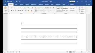 Shortcut Key to Draw Straight Lines in MS Word Word 20032019 [upl. by Nagaem]