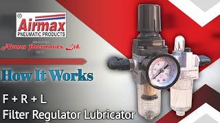 How an FRL Unit works Filter Regulator amp Lubricator  FRL Unit Working Animation [upl. by Gabrila635]