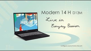 Modern 14 H D13M  Live in Everyday Passion  MSI [upl. by Buote]