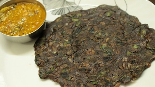 Ragi recipes  Ragi roti with drumstick leaves  Ragi roti  Ragi adai  Finger millet roti [upl. by Eugenides]