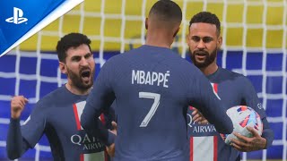 FIFA 23  PSG vs SEV ● Messi vs EnNesyri  PS4 Gameplay  OfficialGameLover [upl. by Idnahk]