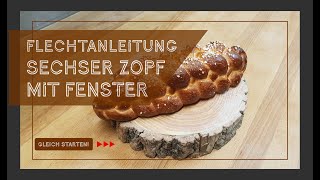 Hefezopf mit 6 Strängen Flechten  Hefezopf selber Flechten [upl. by Carrelli843]