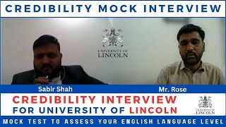 Credibility Interview of University of Lincoln  Lincoln University Mock Interview  GK ELT [upl. by Kroll]