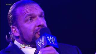 Raw Triple H agrees to face Undertaker at WrestleMania in [upl. by Adirehs]