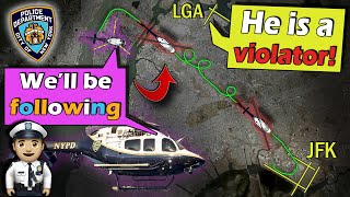 Helicopter VIOLATES NEW YORK AIRSPACE  Police Chased Him to JFK [upl. by Dirraj931]