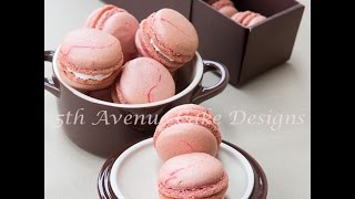 Strawberry Swirl Macarons with Créme Fraîche Filling [upl. by Eglanteen]