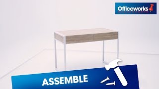 Sheffield 2 Drawer Desk Assembly Instructions [upl. by Malinde]