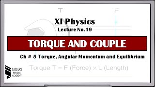 XI Physics Lecture No19  Torque and Couple  Talhas Physics Academy [upl. by Hotze]