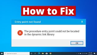 FIXED  The Procedure Entry Point Not Found Dynamic Link Library Error in Windows [upl. by Batruk534]