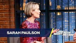 Sarah Paulson Got Freaked Out by a Pilot Whispering Her Name [upl. by Helbona]