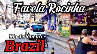 Welcome to Favela Rocinha  Rio de Janeiro Brazil 🇧🇷 [upl. by Eben98]