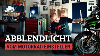 MotorradScheinwerfer RICHTIG SELBST einstellen DIY [upl. by Ednargel]