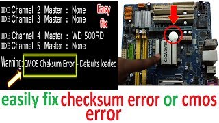 How to Fix CMOS Checksum Error  CMOS Checksum error in pc  Solving the CMOS checksum error  2018 [upl. by Mcwilliams]