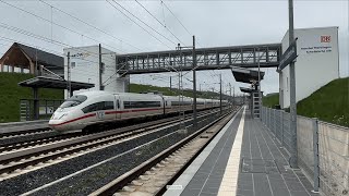 Neubaustrecke Wendlingen  Ulm ICE 3 und ICE 4 Durchfahrten in Merklingen 4K [upl. by Dot]