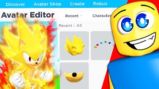 I Made The Most REALISTIC Super Sonic Avatar Sonic Roblox Avatar [upl. by Efinnej]