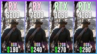 RX 6600 vs RX 7600 vs RTX 3060 vs RTX 4060  Tested in 25 Games [upl. by Lexy]