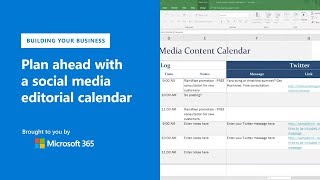 How to create a social media calendar with Microsoft Excel [upl. by Mafala]