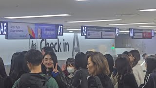 Sakurazaka46 櫻坂46 checking in at Gimpo Airport 11102024 [upl. by Rednaxela544]