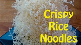 How to Cook Rice Noodles  Crispy Rice Noodles  The Frugal Chef [upl. by Dnomra]