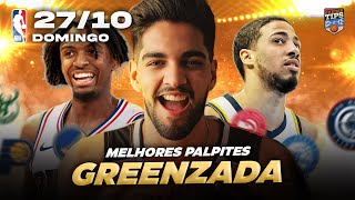 PALPITES DA NBA PARA HOJE 27 10 2024 DOMINGO  BILHETE PRONTO [upl. by Ylellan]