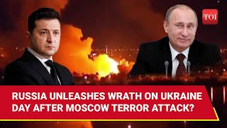 Putin Bombards Kyiv And Lviv With 20 Missiles Multiple Drone After Moscow Terror Attack [upl. by Sucramad45]