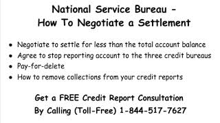 National Service Bureau  How To Negotiate a Settlement [upl. by Yrffej]