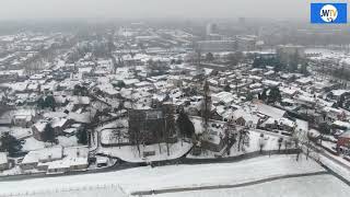 Schiedam in de sneeuw vanuit de lucht [upl. by Ynamrej]