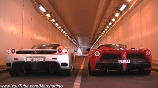 LaFerrari vs Ferrari Enzo INSANE Rev Battle [upl. by Sancho]