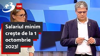 Salariul minim crește de la 1 octombrie 2023 Ministrul Marcel Boloș a anuțat cât vor primi românii [upl. by Leighton686]