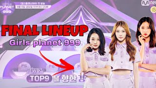 FINAL LINEUP of Girls planet 999 KEP1ER [upl. by Harvison]