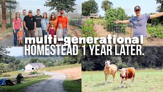 20 Acre Homestead ONE YEAR LATER Tour  amp How Our Dream Became Reality [upl. by Anialam]