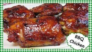 How to Make Easy BBQ Chicken in the Oven  Basic Barbecue Chicken Recipe [upl. by Gilliette]