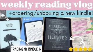 READING VLOG READ WITH ME TRADEIN MY KINDLE AND UNBOX A NEW ONE reading vlog booktube kindle [upl. by Koser813]