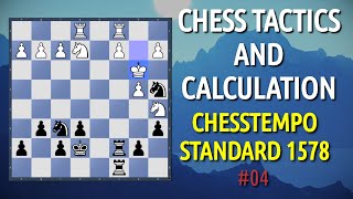 Get Better at Chess Solving Tactics  Chesstempo Standard 1578  04 [upl. by Chubb913]