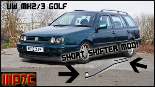 HOW TO FIT A SHORT SHIFTER CHEAP MOD MK2MK3 GOLF 020 GEARBOX I FIXING GEARKNOB PLAY [upl. by Candis660]