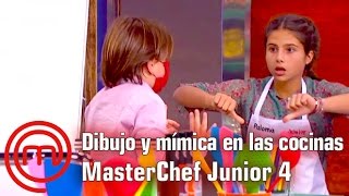 Dibujo y mímica en las cocinas  MasterChef Junior 4  Programa 3 [upl. by Weingarten867]