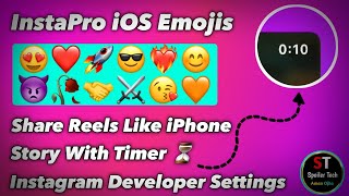 InstaPro iOS Emoji  iOS Instagram on Android  Share Reels like iPhone [upl. by Ecneps]