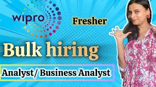 ‼️Wipro is BULK HIRING for DATA ANALYST BUSINESS ANALYST roles  04years exp [upl. by Kho]