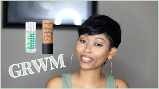 Nars Soft Matte Foundation With Milk Hydro Grip Primer  GRWM [upl. by Tadashi]