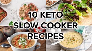 10 Keto Slow Cooker Recipes Low Carb Crock Pot Meals [upl. by Wallace]