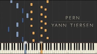 Pern  Yann Tiersen \\ Synthesia Piano Tutorial [upl. by Nisior]