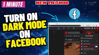 How to Turn on Facebook Dark Mode on laptoppc 2024 [upl. by Ahseina]