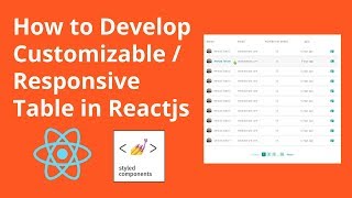 How to Develop CustomizableResponsive Table in Reactjs [upl. by Slaby298]