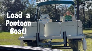 How I Load My Pontoon Boat onto the Trailer  Spencer Colgan [upl. by Wells]